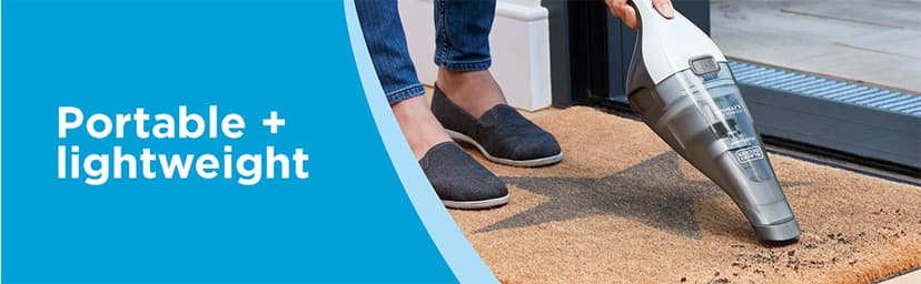 BLACK+DECKER dustbuster Cordless Handheld Vacuum, Portable Car Vacuum Cordless Rechargeable, Wall Mount, Strong Suction QuickClean (HNVC215B10)