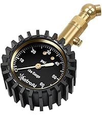 AstroAI Digital Tire Pressure Gauge 0-150PSI Calibrated to ANSI B40.7 +/-1PSI, Accurate in 0.1 Increments, 4 Units for Car Truck Bicycle with Backlight LCD, Silver