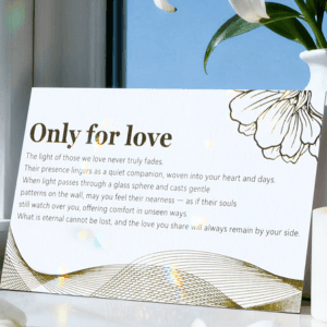 Memorial Gift with Stand, Unique Sympathy Idea for Loss of Family & Loved One, Tabletop Clear Crystal Rainbow Maker, Thoughtful Remembrance Bereavement Box