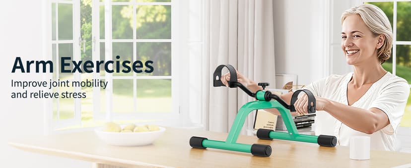 Pedal Exercise mini Exercise Bike for Leg and Arm Recovery Exercise Lightweight and Portable Floor Bike