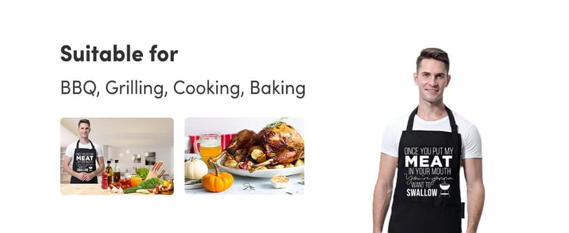 Miracu Funny Cooking Aprons for Men Husband - Christmas, Santa, Birthday Funny Male Gifts for Mens Best Friend, Gifts for Male Friends Guy Boyfriend Chef Man Him - Grilling Grill BBQ Apron w/Pockets