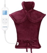 RENPHO Electric Heating Pad for Back Pain Relief, Birthday Gifts for Women Men Mom Dad Elderly, FSA Eligible Items Only List, Large Heat Pad for Neck and Shoulders, 24"x33", ETL Certified, Gray