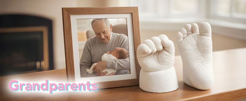 The original baby casting kit - captures newborn hand & foot forever. Non-toxic, safe, easy - perfect new mom gift Luna Bean Baby Casting Kit - Hand & Foot Keepsake Mold, 2pc, New Mom Gift B0DPLBNZNG