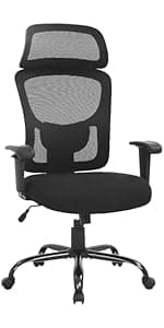 PayLessHere Gaming Chair Ergonomic Computer Chair Office Chair Video Game Chairs with Lumbar Support Desk Chair Armrest Mid Black Cushion Swivel Rolling Chair with Wheels for Home Office(Black)