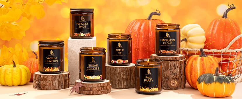Fall Winter Candle | Sugar Cookies Scented Candle - Thanksgiving Home Decor, 7oz Winter Soy Candles with 50hr Burn Time, Holiday Thanksgiving Christmas Gifts for Women Men