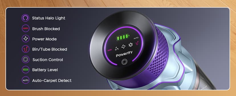 Cordless Vacuum Cleaner 65min/600W/50KPA Self-Standing Vacuum Cleaners for Home with 3.3Ft Hose & Auto Mode, Wall Mount Charging Stick Vacuums with Fragrance Dust-Scraper for Hardwood Floor/Car/Pet