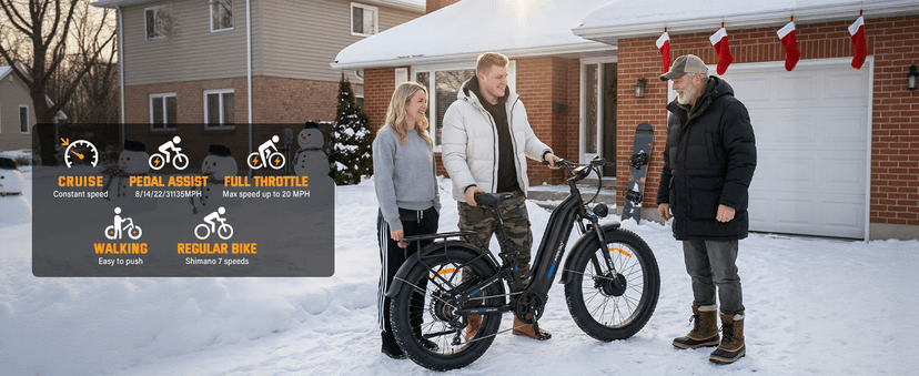 FREESKY Ranger AIR Dual Motor Electric Bike for Adults, 3500W 200NM Fast Ebike,105Miles Long Range E Bike,Full Suspension Electric Mountain Bike, 26'' Fat Tire Electric Bicycle for Man Womens Hunters