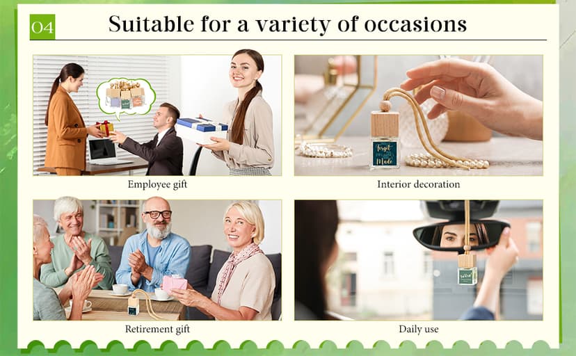 Wood Air Freshener with Thank You Cards, Essential Oil Diffuser, Customer Service Week for Teacher Coworker Staff Team Havawish 10 Pcs Car Diffuser Ornament Employee Appreciation Gift Bulk B0D1K9WQ1B