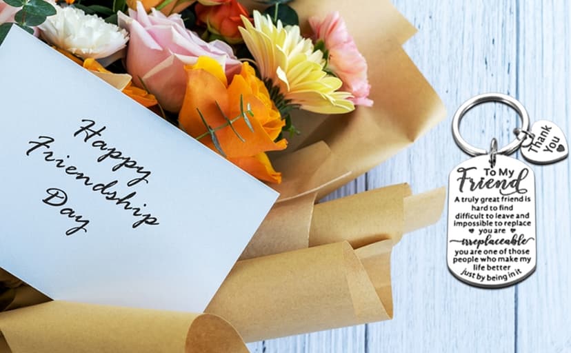 Gift for Best Friend Women Men Friendship Gift for Him Her Christmas Birthday Graduation Gifts for Friends Sentimental To My Friend Keychain Thank You Gifts Bestie