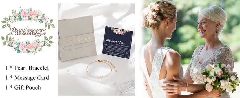 Tarsus Artificial Pearl Bracelet for Women, Mom/Mother-in-Law/Nana/Aunt/Grandma, Birthday Christmas Mothers Day Wedding Day