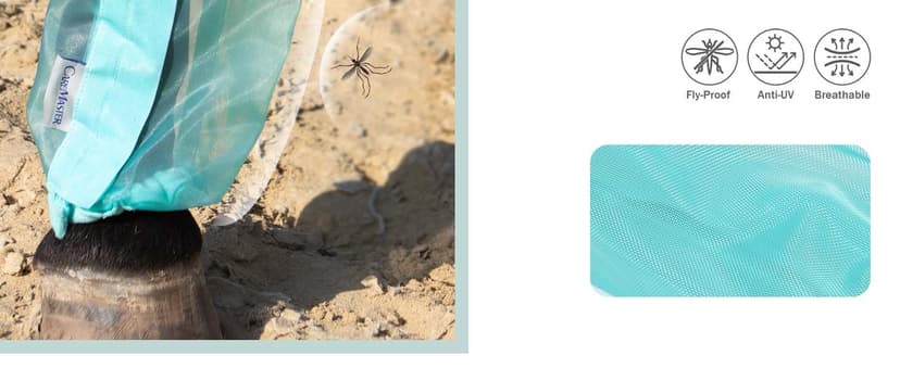 CareMaster Universal Size Horse Leggings Fine Mesh Horse Fly Boots Greatly Reduce Stomping Breathable Horse Boots Leg Wraps (Set of 4) Purple