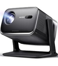 Aurzen EAZZE D1 Smart Projector with WiFi and Bluetooth, Netflix-Officially-Licensed, Auto Focus & Keystone, DoIby Audio, Zoom, Native 1080P Movie, Portable Outdoor Mini Projector, White