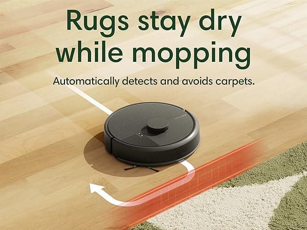 iRobot Roomba 105 Combo Robot Vacuum & Mop - Easy to use, Intense Power-Lifting Suction, LiDAR Navigation, Multiple Cleaning Modes, Avoids Mopping Carpets, Self-Charging