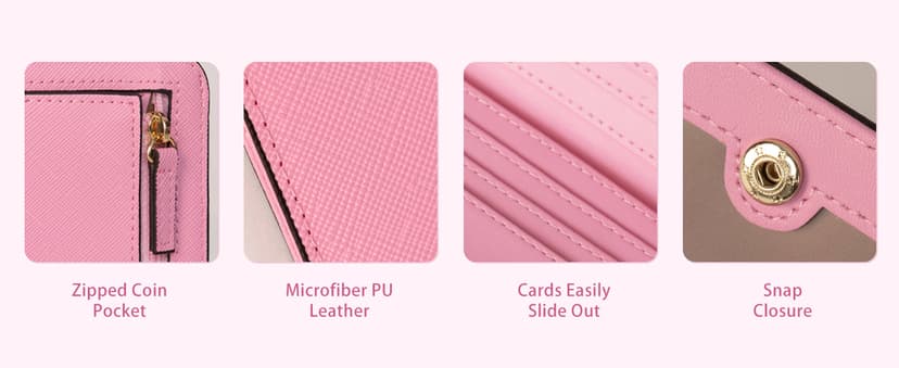 COSHAYSOO Initial RFID Girls Wallet Wristlet Christmas Stocking Stuffers Birthday Gift Ideas for 6 7 8 9 10 11 12 13 14 Year Old Girl Girly Gifts Tween Preteen Teen Preppy Trendy Stuff Pink Letter A