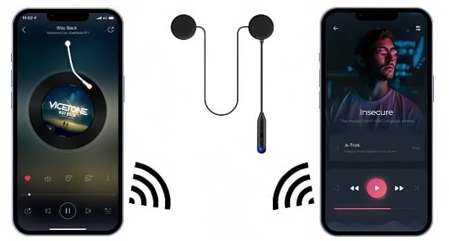 Motorcycle Helmet Bluetooth Headset Speakers with Good Sound,Loud,50 Hours Use,Large Button for Gloves,Fast and Stable Connection,Answer Automatically,Voice Assistant,IPX7 Waterproof,Easy Install