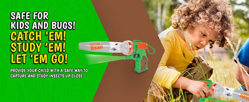 Nature Bound Bug Catcher Toy | Eco-Friendly Bug Vacuum, Catch and Release | Ages 3 to 12 Indoor/Outdoor Play Toy | Includes Capture Core with Magnification | Complete Kit for Kids | Green