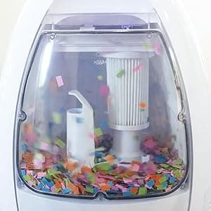 EyeVac Home Touchless Vacuum Automatic Dustpan - Great for Sweeping Pet Hair Food Dirt Kitchen - Ultra Fast & Powerful, No More Bending Down, Bagless, Corded, Automatic Sensors, 1000 Watt (White)