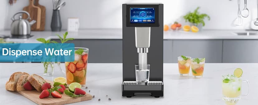 Commercial Nugget Ice Maker Machine, 100Lbs/24H Pellet Chewable Ice, 3-IN-1 Nugget Ice Maker with Ice & Water Dispenser, Self-Cleaning Countertop Stainless Steel Ice Machine for Business, Office,Party