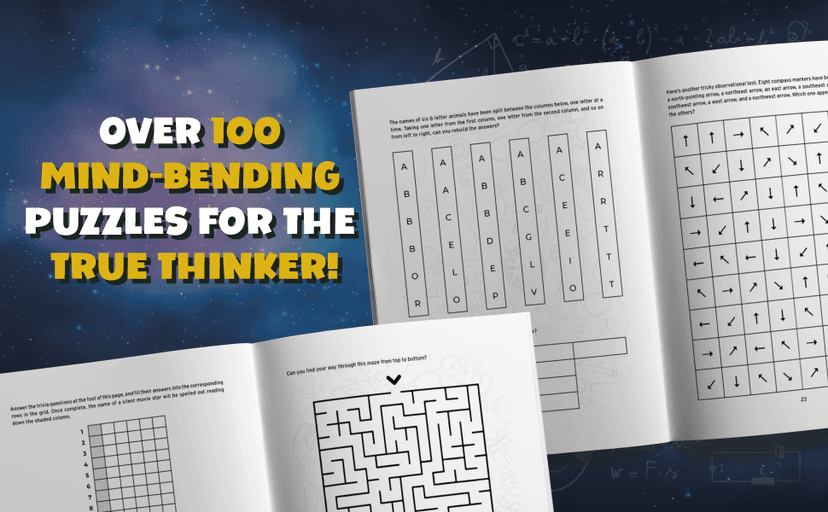 The Ultimate Activity Book for Intelligent Men: Tricky Brain Teasers, Mind Games and Logic Puzzle Book for Adults (Perfect Gift for Men)