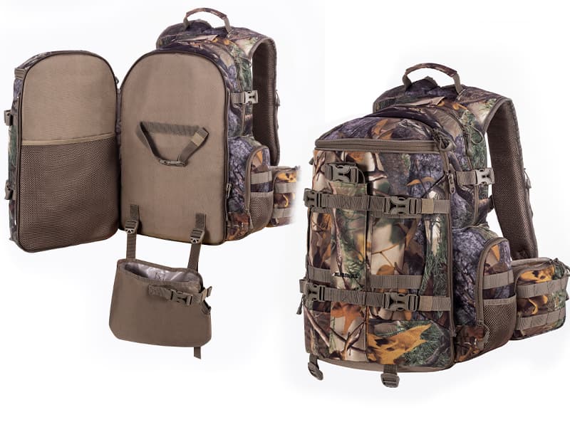 BLISSWILL Large Hunting Backpack with padded weapon for Bow Rifle Hunting Gear Accessories 40L(New leaf camouflage)