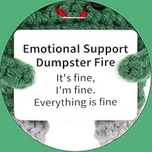 Appreciation Gifts for Her Emotional Dumpster Crochet Fire, Knitting Dumpster Doll, Funny Cheer Up Gag Gifts for Friends Birthday (Purple)