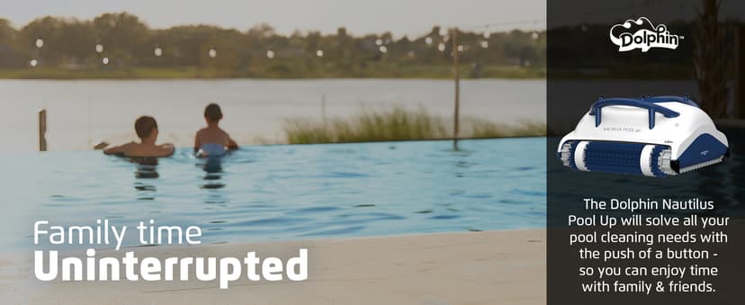 Dolphin Nautilus Pool-Up Robotic Pool Vacuum Cleaner up to 26 FT - Wall Climbing with Scrubber Brush