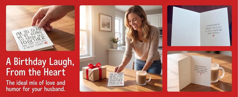 Funny Birthday Card for Husband from Wife, Grow Old Together Humor Birthday Card Gift for Older Husband, Sarcastic Happy Bday Cards for Him Men Husband Hubby B0H146F7BP