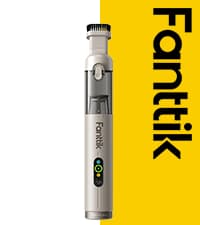 Fanttik Slim V8 APEX Car Vacuum, 4-in-1 Portable Mini Cordless Vacuum with 19000pa Suction Power, Type-C Charge, 2 Suction Modes, Handheld Vacuum for Small Jobs, Car, Office Desk, Keyboards (Black)