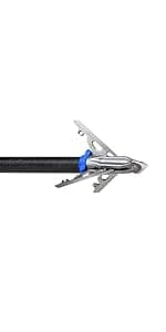 G5 Deadmeat V2 Expandable 3-Blade Broadheads | 3-Pack | 100/125 Grains | Razor Sharp 1.5" Cutting Diameter Mechanical Blades | Screw in | Compound & Recurve Compatible | 1 BMP Practice Tip Included