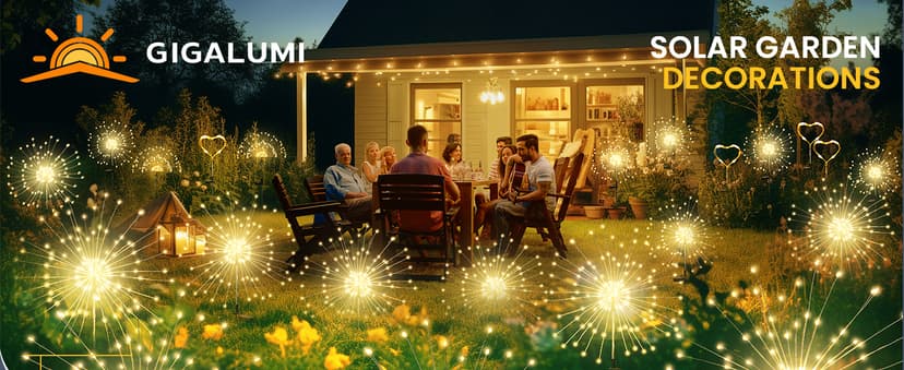 120 LEDs, Fairy Design, Waterproof, Garden Decor, Solar Powered for Yard, Pathway, Flowerbed, Planter, Balcony, Gifts for Mom GIGALUMI 2 Pack Solar Firework Lights Outdoor, Garden Decor, Warm White B0CPHZL35M