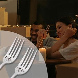 Bride and Groom Fork Gifts for Bridal Shower Gifts for Daughter Bride to Be Unique Marriage Gifts for Couples Wedding Engagament Gifts for Best Friend Sister Couples Newly Engaged