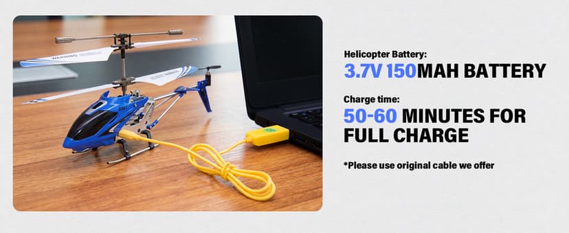 Cheerwing S107/S107G Phantom 3CH 3.5 Channel Mini RC Helicopter with Gyro Blue