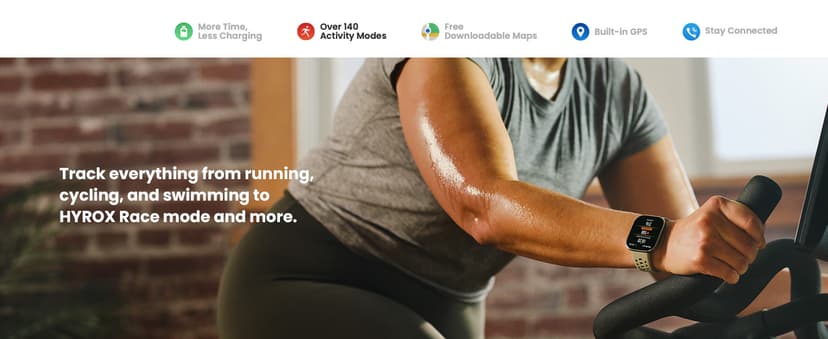 Amazfit Bip 6 Smart Watch 46mm, 14 Day Battery, 1.97" AMOLED Display, GPS & Free Maps, AI, Bluetooth Call & Text, Health, Fitness & Sleep Tracker, 140+ Workout Modes, 5 ATM Water-Resistance, Black