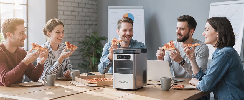 Nugget Ice Maker 40lbs/Day, Countertop Ice Maker Soft Chewable Ice, Ice Makers One-Click & Self-Cleaning, Crushed Pellet Ice Machine with Scoop&Basket for Home/Kitchen/Office, Stainless Silver