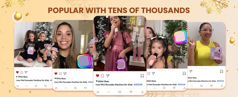 Mini Karaoke Machine for Kids, 2025 TOP Toys Christmas Birthday Gifts Ideas for Girls Ages 4, 5, 6, 7, 8, 9, 10, 12+ Years Old, Portable MP3 Player with 2 Wireless Mics for Party