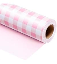 Burymento Pink Wrapping Paper Roll, Metallic Holographic Star Gift Wrap for Birthday, Valentines, Mothers day, Graduation, Wedding, Fathers day, Baby Shower, Christmas (17 IN x 32.8 FT) B0D9NFKFFC