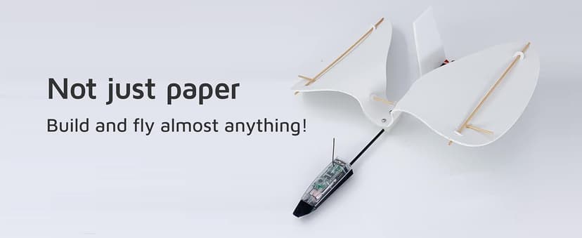 POWERUP 4.0 The Next-Generation Smartphone Controlled Paper Airplane Kit, RC Controlled. Easy to Fly with Autopilot & Gyro Stabilizer. for Hobbyists, Pilots, Tinkerers.