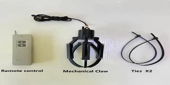 Drone remote control intelligent mechanical claw/hook air releaser pick-up device fishing cast bait fixed-point drop device for DJI drone (We don't sell drones)