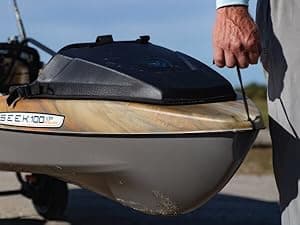 Pelican Seek 100XP - Sit on top Fishing Angler Kayak - Twin-Arched Multi-Chine Hull - Lightweight - 10 ft