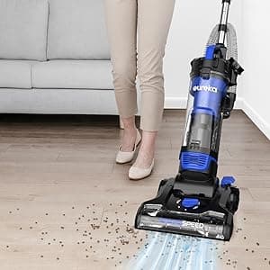 Eureka Lightweight Powerful Upright Vacuum Cleaner for Carpet and Hard Floor, PowerSpeed, New Model,Blue,black/New Model
