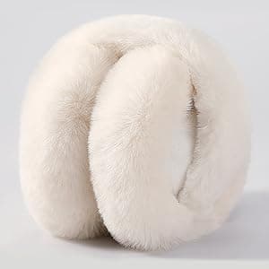 Premillow Ear muffs for Women Winter, Faux Fur Earmuffs, Cute Foldable Fluffy Ear Warmers, Soft Warm Ears Covers for Women