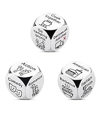 Anniversary Steel Gifts for Him Her Date Night Dice Gift for Boyfriend Girlfriend Wife Husband Couple Women Men Food Dice Decider Sweetest Day Birthday Wedding Valentines Christmas White Elephant