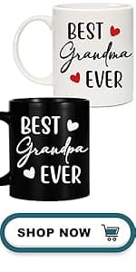 Breezy Valley Mom and Dad Mugs Christmas Gifts for Parents from Daughter Son - New Parent Gifts for Mommy Daddy from Children Kids, Funny Birthday Anniversary Mom and Dad Coffee Mugs Set Gift Ideas