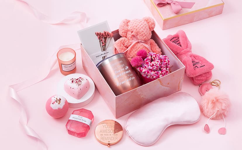 Gifts Basket for Women - Birthday Gifts for Women,Women Gifts Set Contains 13 Items Unique Female Gift Ideas,Relaxing Care Package Self Care Gift Box for Women Mom Wife Bestie Sister