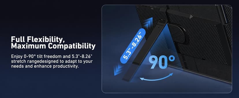 Vixtan 14" Triple Laptop Screen Extender, 3.0 lbs Lightweight FHD IPS Portable Monitor for Laptop, USB-C Plug & Play Multi Screen Attachment for 13-17.3" laptops with Windows/Mac/Chrome