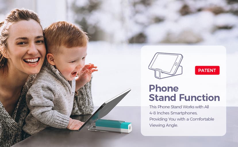 CLICK CLEAN Screen Cleaner, Fingerprint Proof Screen Cleaner Spray, All-in-One Cleaner with Microfiber, Shell and Phone Stand for All Phones, Laptop and Tablet Screens (Grey)