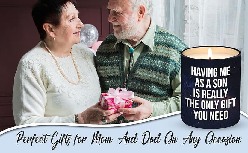 Birthday Gifts for Mom from Son - Mom Birthday Gifts from Son - Moms Gift Ideas from Son - Mother Gift, Funny mom Candle, 10 Oz Jar Lemongrass Scent