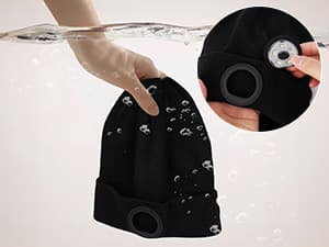 Bluetooth Beanie with Light, USB-C Charging 5 LED Flashlight Hat, Built-in Stereo Speakers Mic, Christmas Stocking Stuffers White Elephant Gifts for Men Dad Teens Boys for Camping Fishing B0DJ17Q4X3