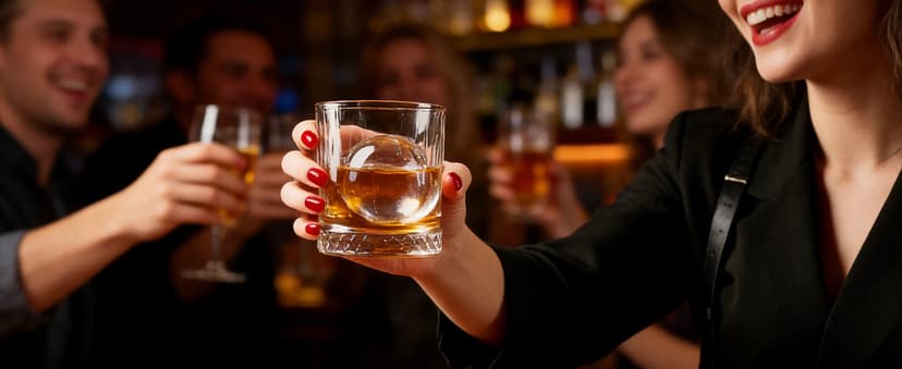 Clear Ice Ball Maker for Whiskey: 2.5" Crystal Clear Ice Maker - Large Ice Sphere Maker for Bourbon & Cocktails - Easy Release Silicone Ice Cube Maker for Home Bar