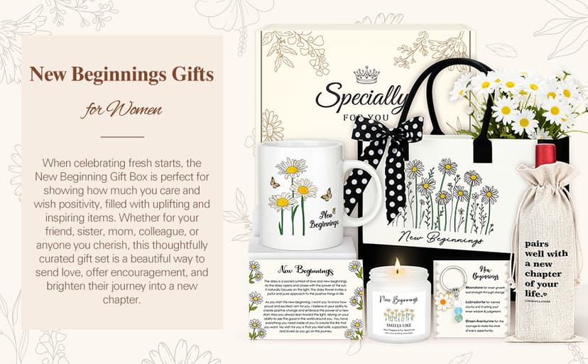 New Beginnings Gifts for Women Farewell Gifts for Coworkers Leaving Going Away Goodbye Gift for Coworker, Friend, Boss Congratulations New Job, Divorce, Good Luck, Breakup, Moving Away Gift for Women B0G1XQNRC1
